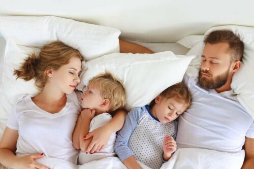 Some children that sleep in the same bed as their parents.