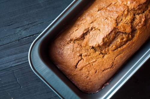 Honey spice cake out of the oven.