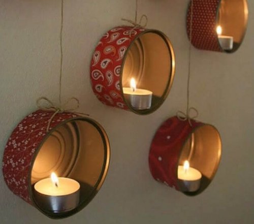 Aluminum can votives