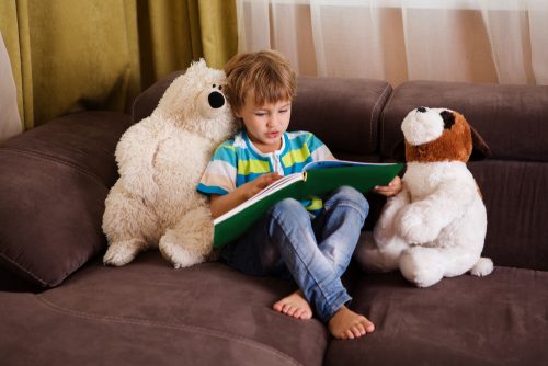 A child reading.