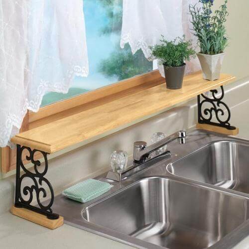 A clean stainless steel sink.