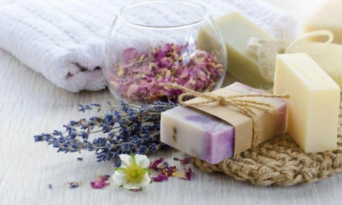 Glycerin soaps with lavender.