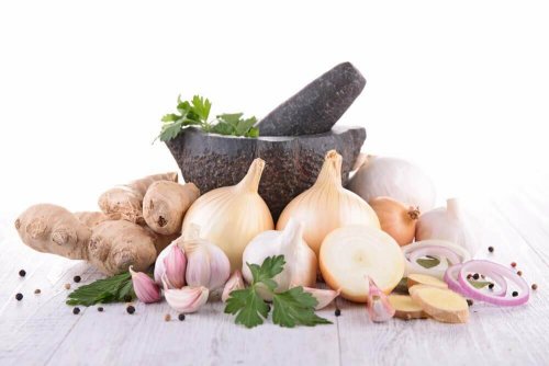 Onion and garlic.