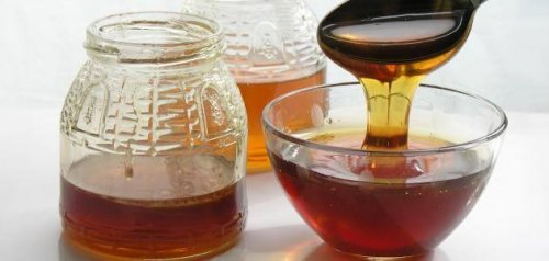 Royal jelly in jars.