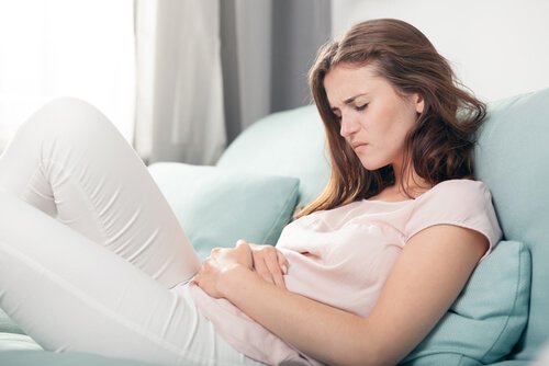 Woman with intestinal parasites.