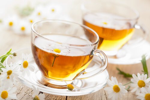 Chamomile tea to soothe menstrual cramps.