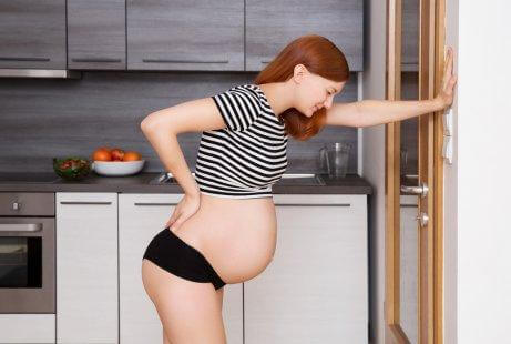 Pregnant woman with contractions.
