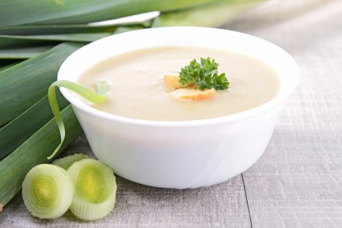 Cream of Vegetables with Mushrooms, Leeks, and Ginger