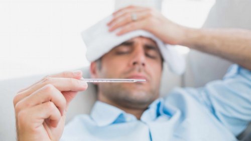 Hyperthermia patients should check their temperature like this man