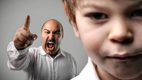 A man screaming.