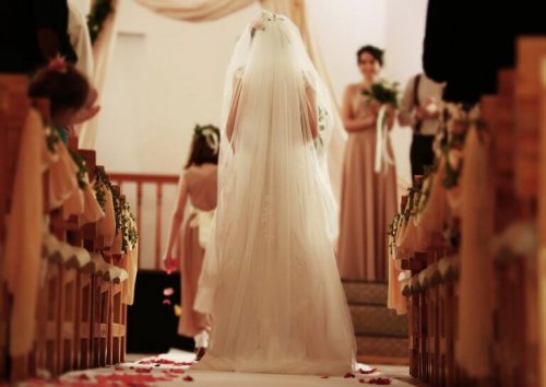 walking down the aisle