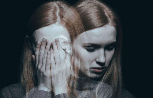 A distressed woman.