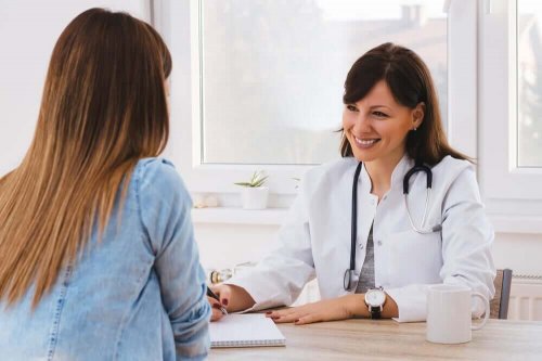 A doctor and a patient.