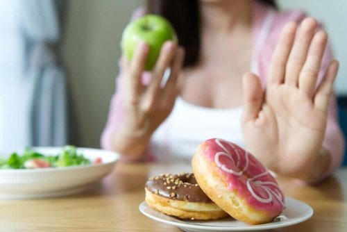 A woman opting for healthy food.