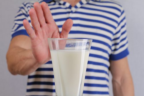 A man who suffers from lactose intolerance.