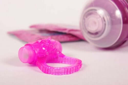 Sex toys and lubricant.
