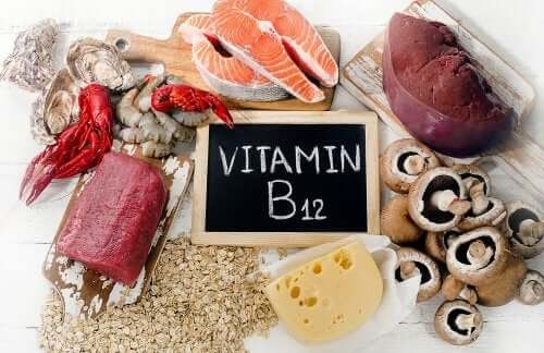 Sources of vitamin B12.