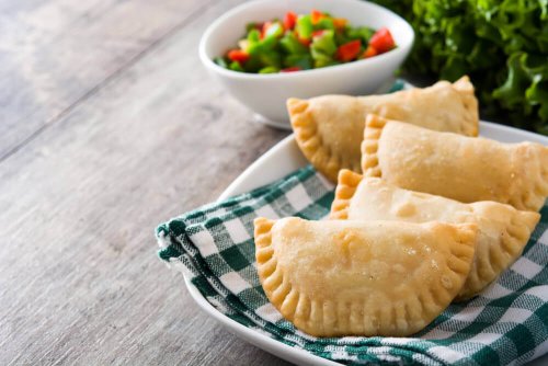 Homemade vegetable empanadas.
