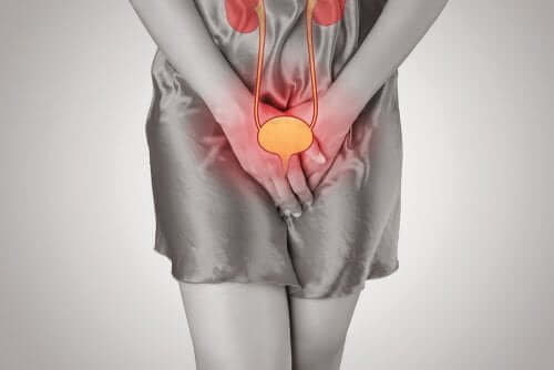 A woman with urinary retention.