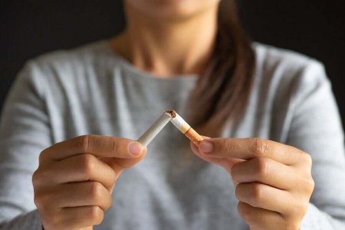 A broken cigarette.