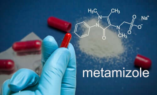 The chemical composition of metamizole.