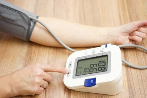 A blood pressure monitor.