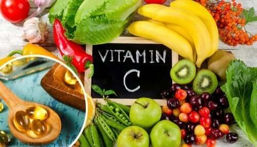 Sources of vitamin C.