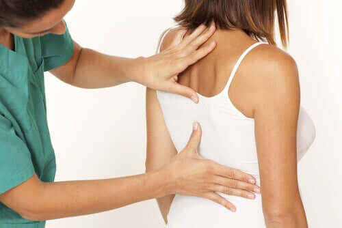 A woman getting a checkup.