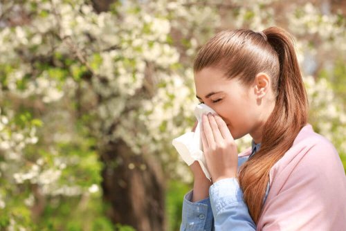 A woman with allergies.
