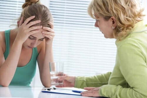 Deal with obsessive thoughts woman comforting other woman.