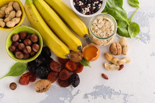 Foods rich in potassium.