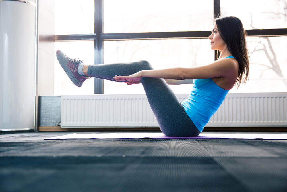 When you do yoga poses to work your abs, you're also working other parts of your body.