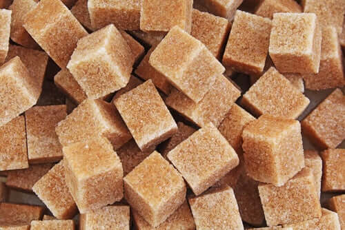 Brown sugar cubes.