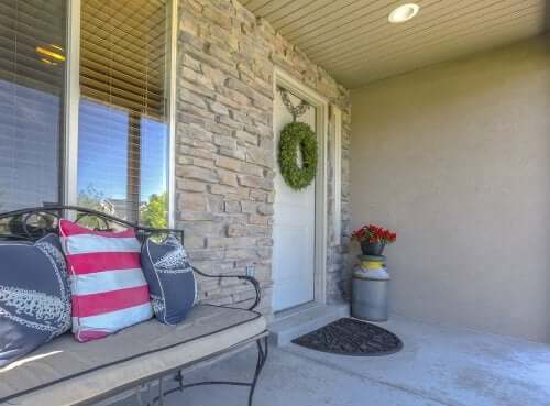 The entrance of a home.
