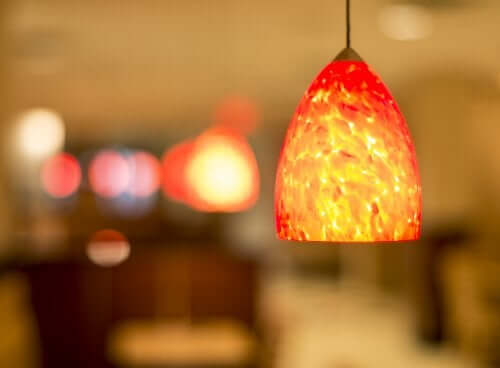 An orange lamp.