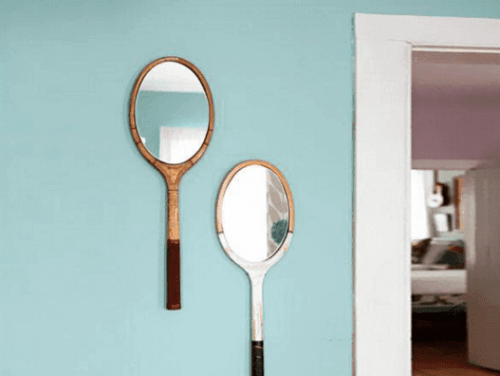 Two oval mirrors.