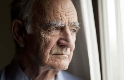 A senior citizen in isolation.