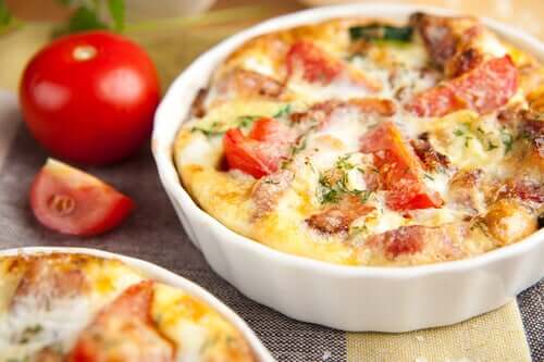 Cheese and ham tate