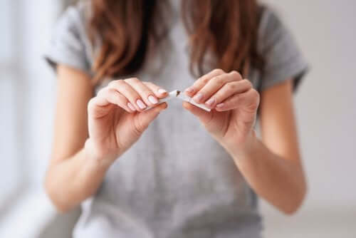 A woman who decided to quit smoking.