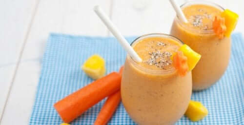 Cauliflower and carrot smoothie.