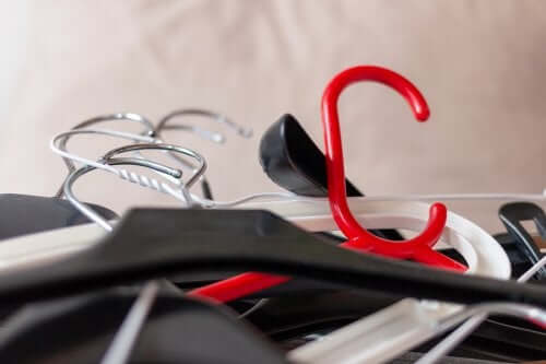 Clothes hangers.