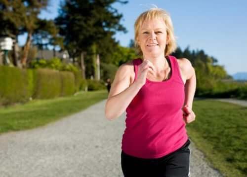 A woman exercising during menopause.