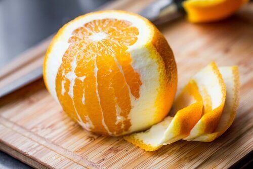 A peeled orange.
