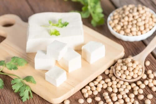 tofu and soy beans for protein