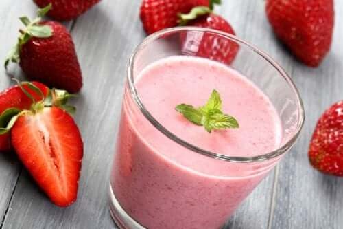 Strawberry smoothie.