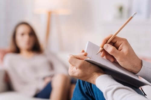 A woman in therapy.