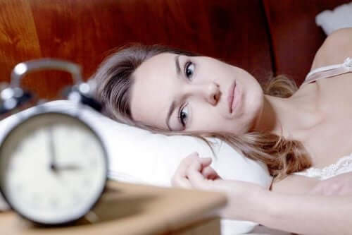 A woman with insomnia.