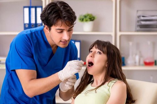 A person at the dentist.