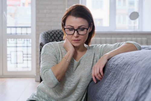 A seemingly worried person.