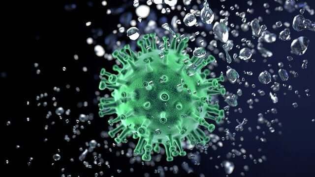 Coronavirus with water.